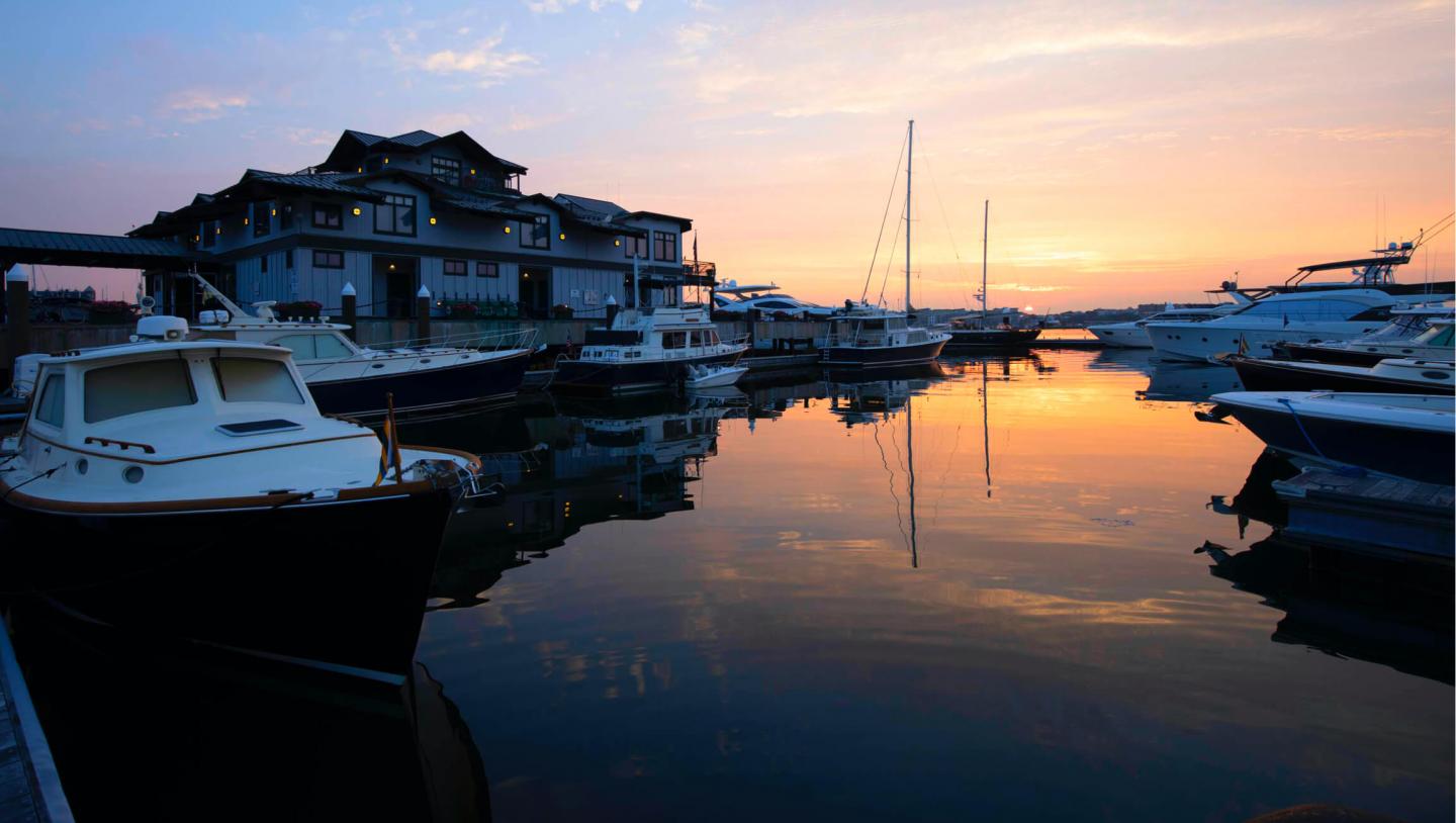 Sunset at the marina