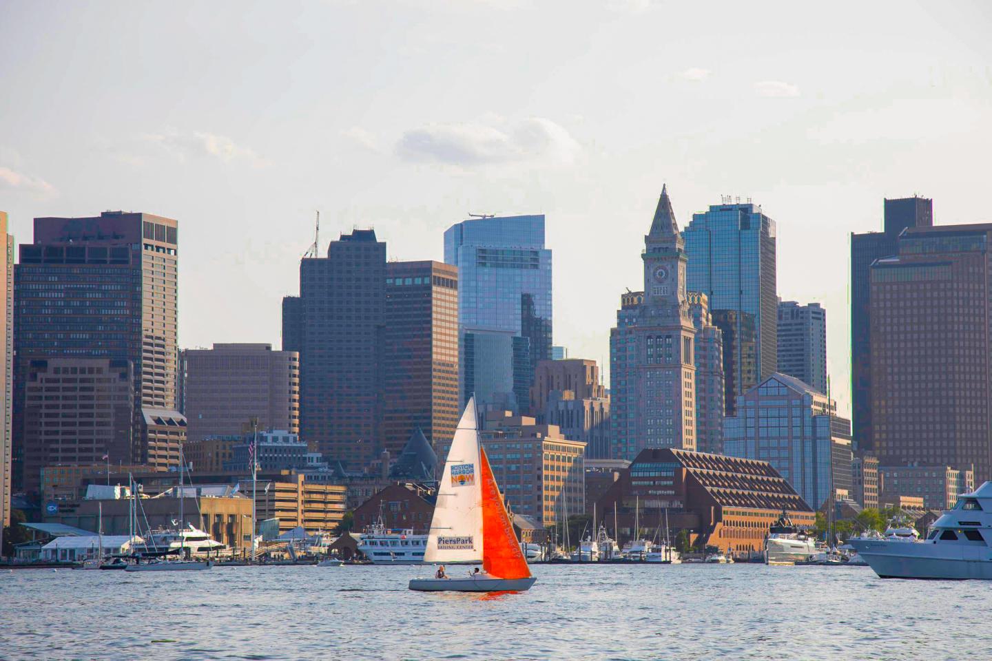 Sailboat on Boston Harbor