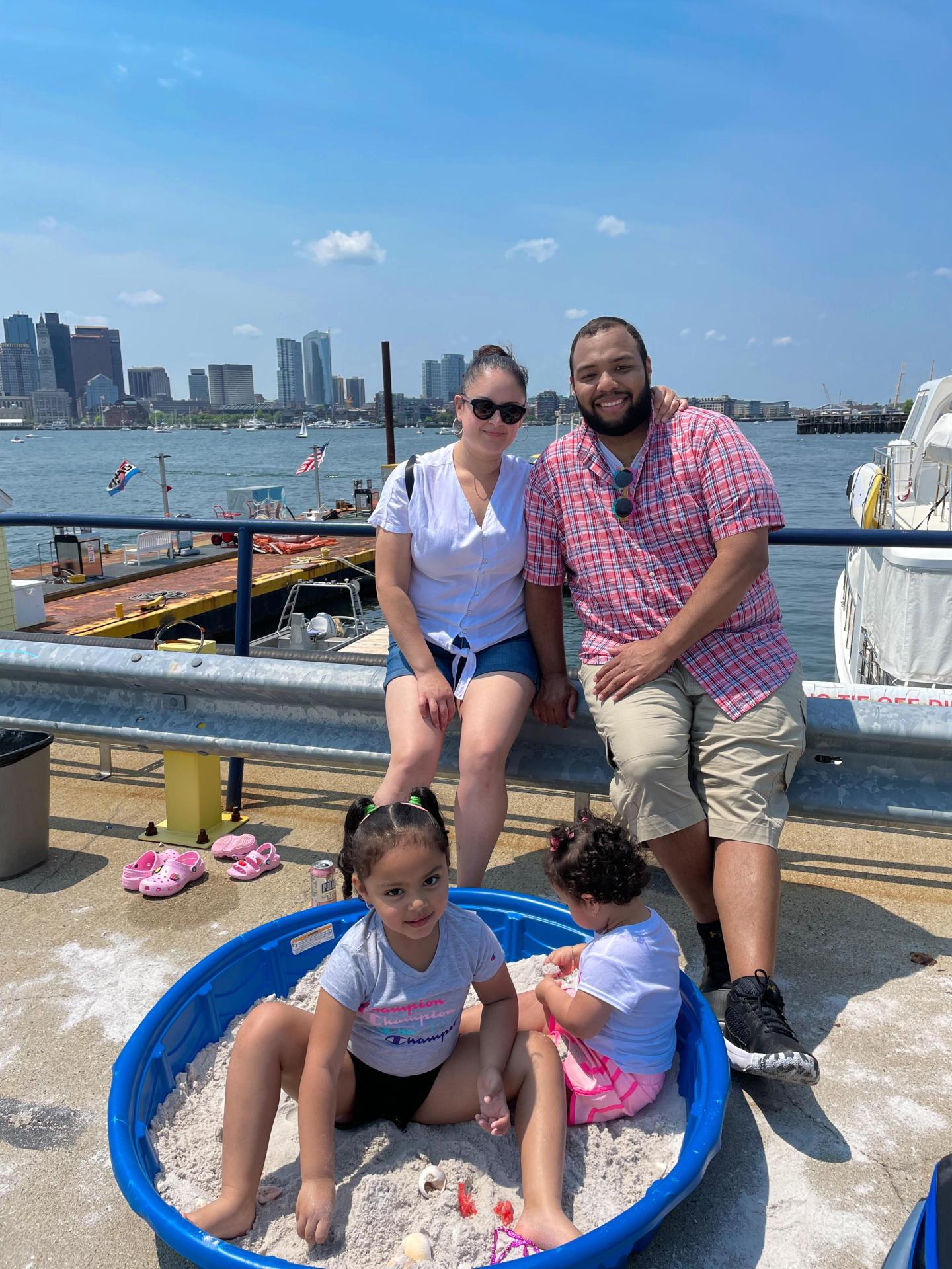 Family at Kids in Boating Day