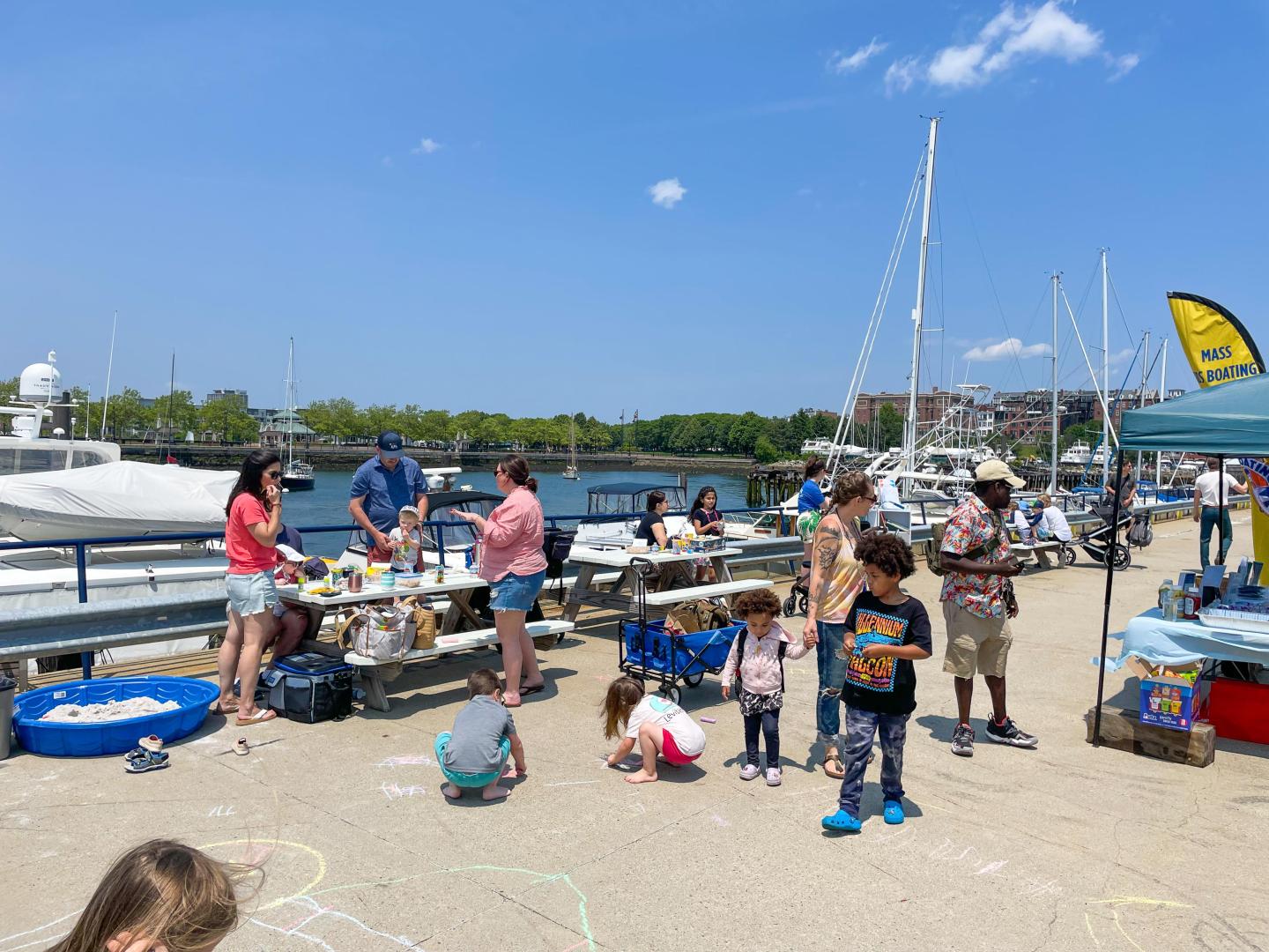 Activities on the Pier during Kids in Boating Day