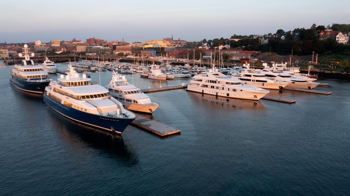 Megayacht berths at Fore Points Marina