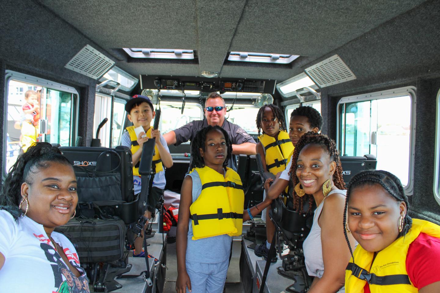 Kids in Boating Day at Charlestown Marina
