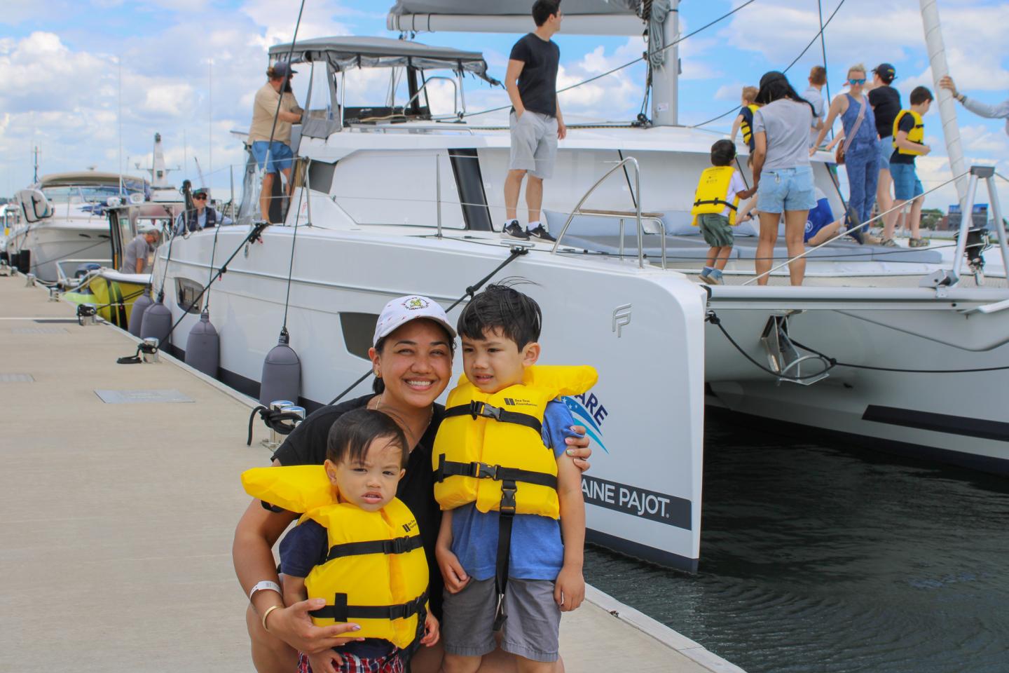 Kids in Boating Day at Charlestown Marina