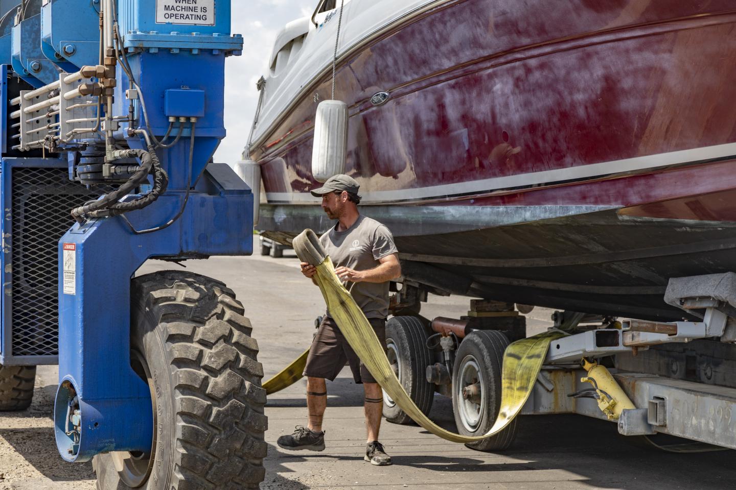Shipyard crew at Boston Harbor Shipyard and Marina
