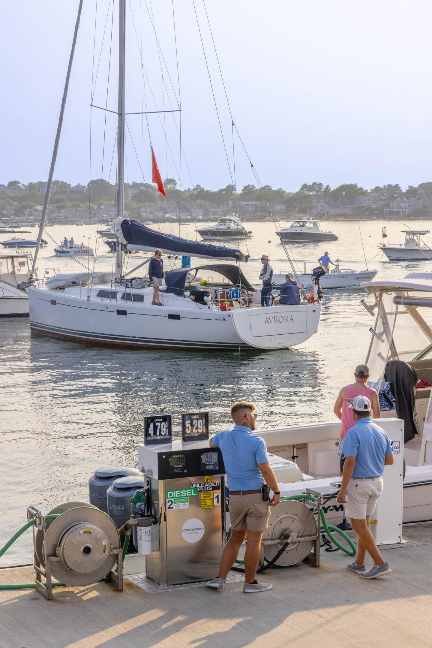Fuel Dock attendants at Provincetown Marina
