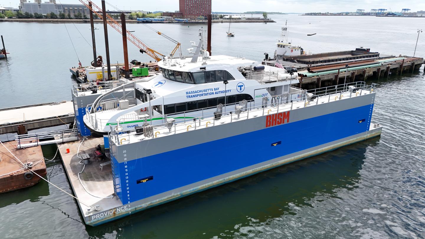 500-ton floating dry dock at Boston Harbor Shipyard & Marina