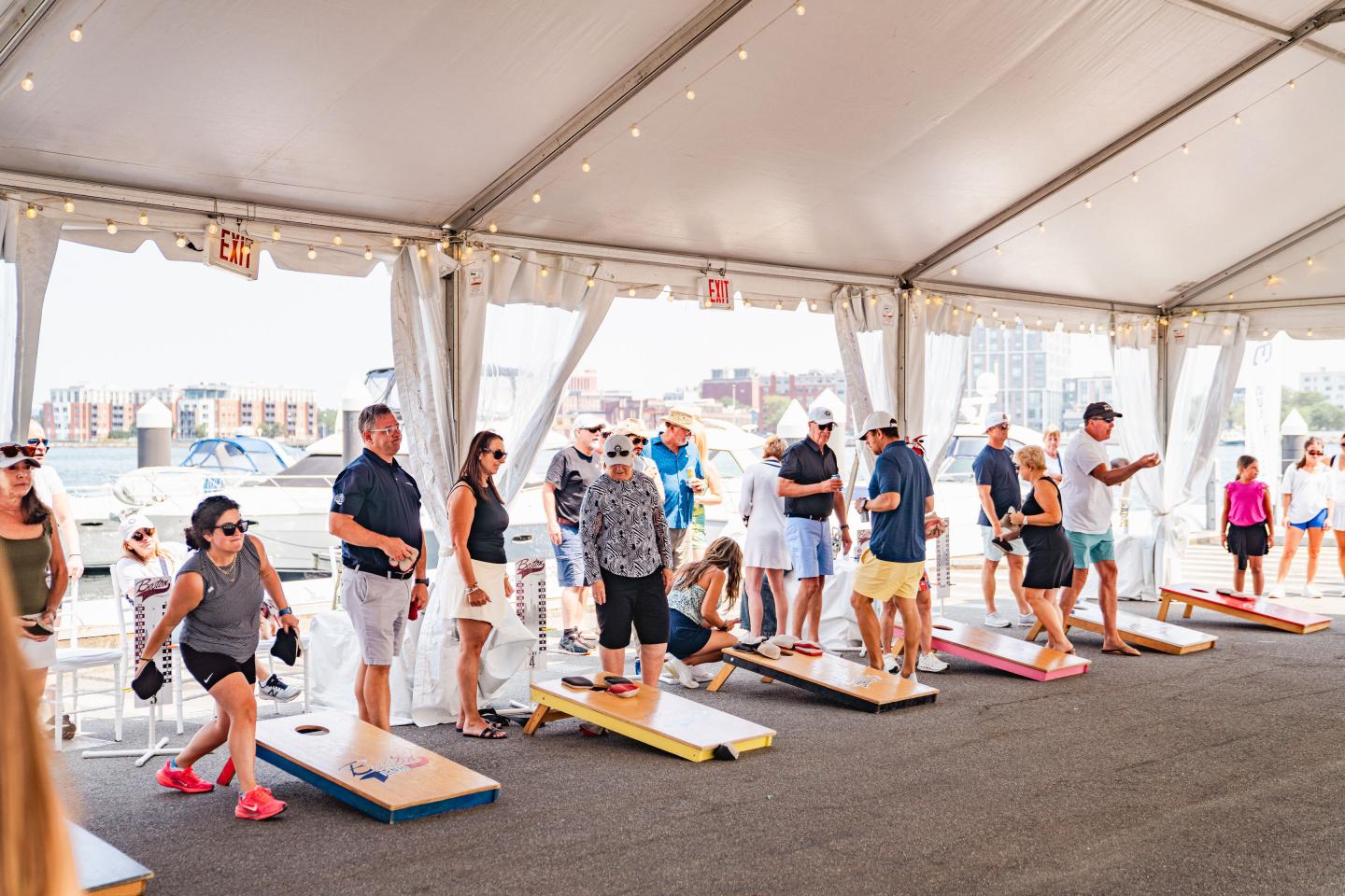Tented event space at Pier 6