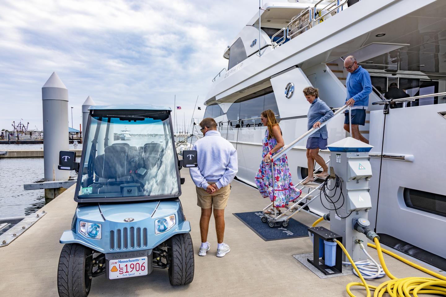 Marina golf cart as an added amenity