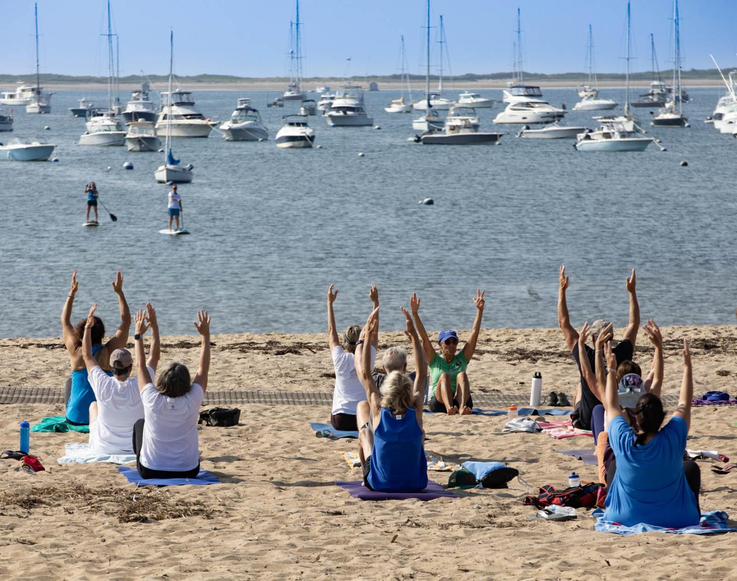 Beach yoga