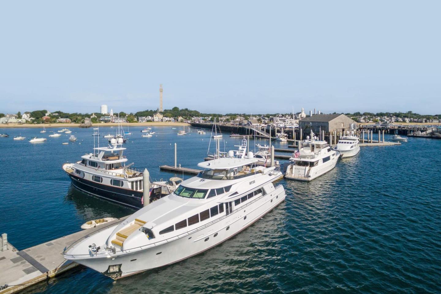 Yacht dockage at Provincetown Marina